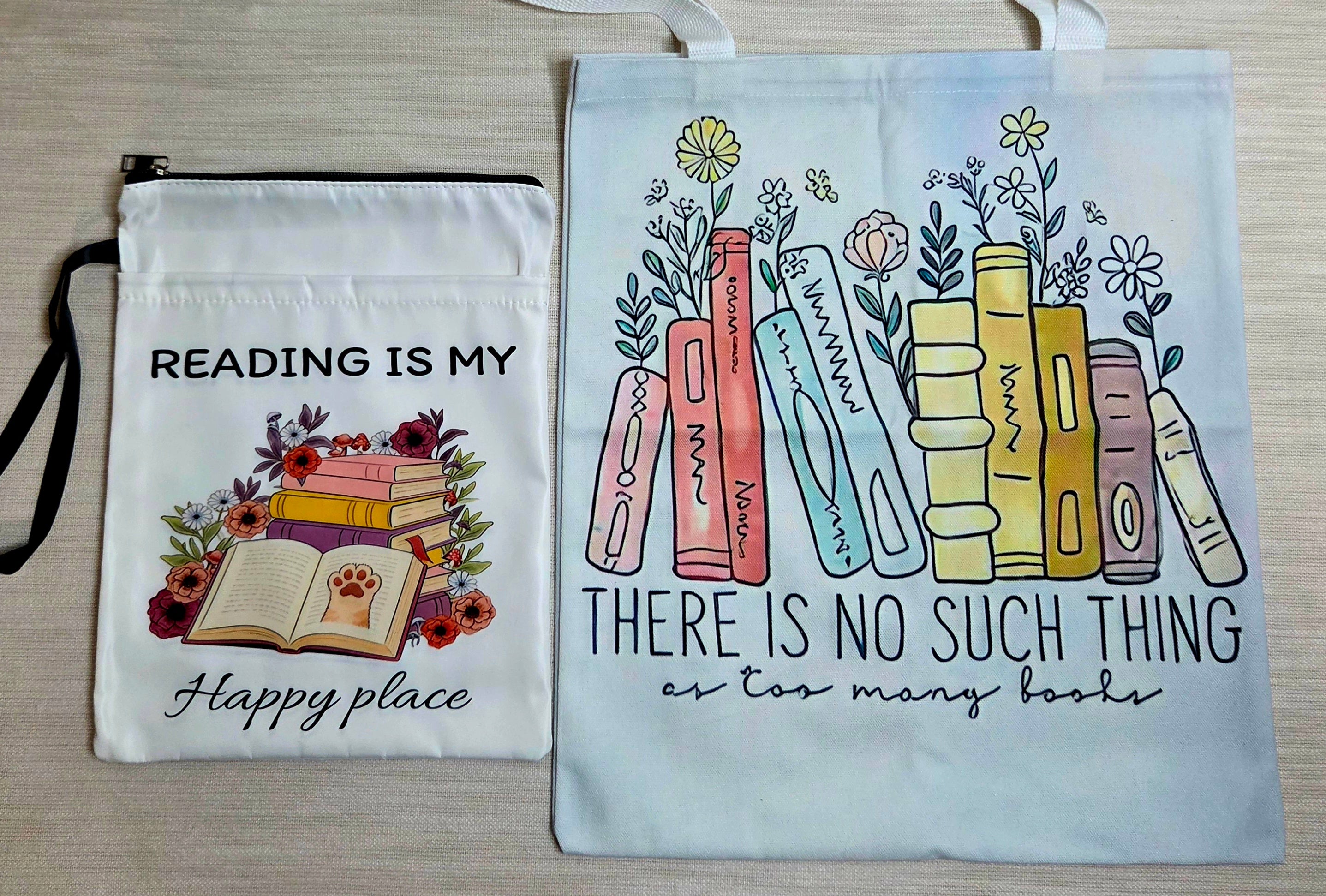 Book Lovers Tote Bag & Book Sleeve