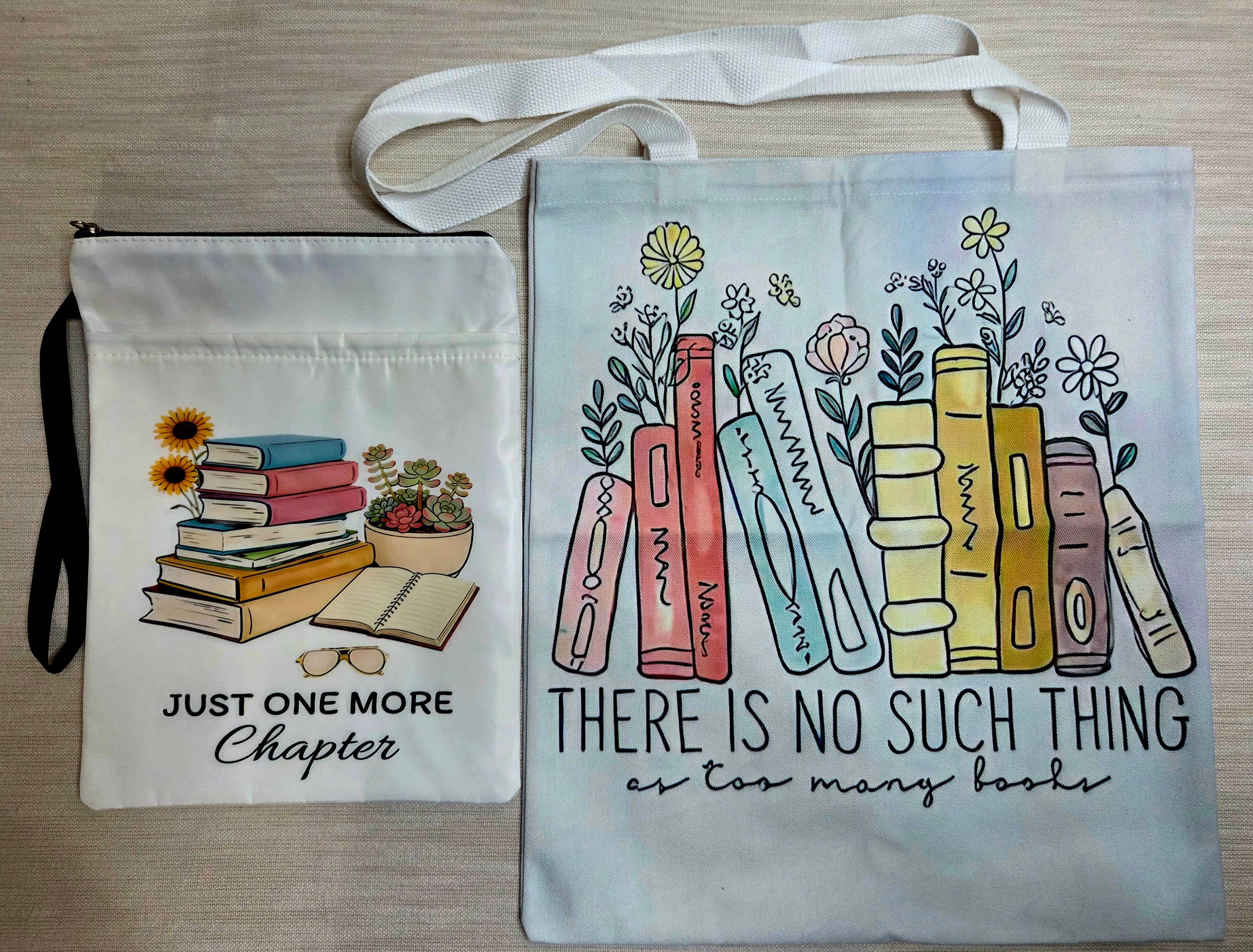 Book Lovers Tote Bag & Book Sleeve