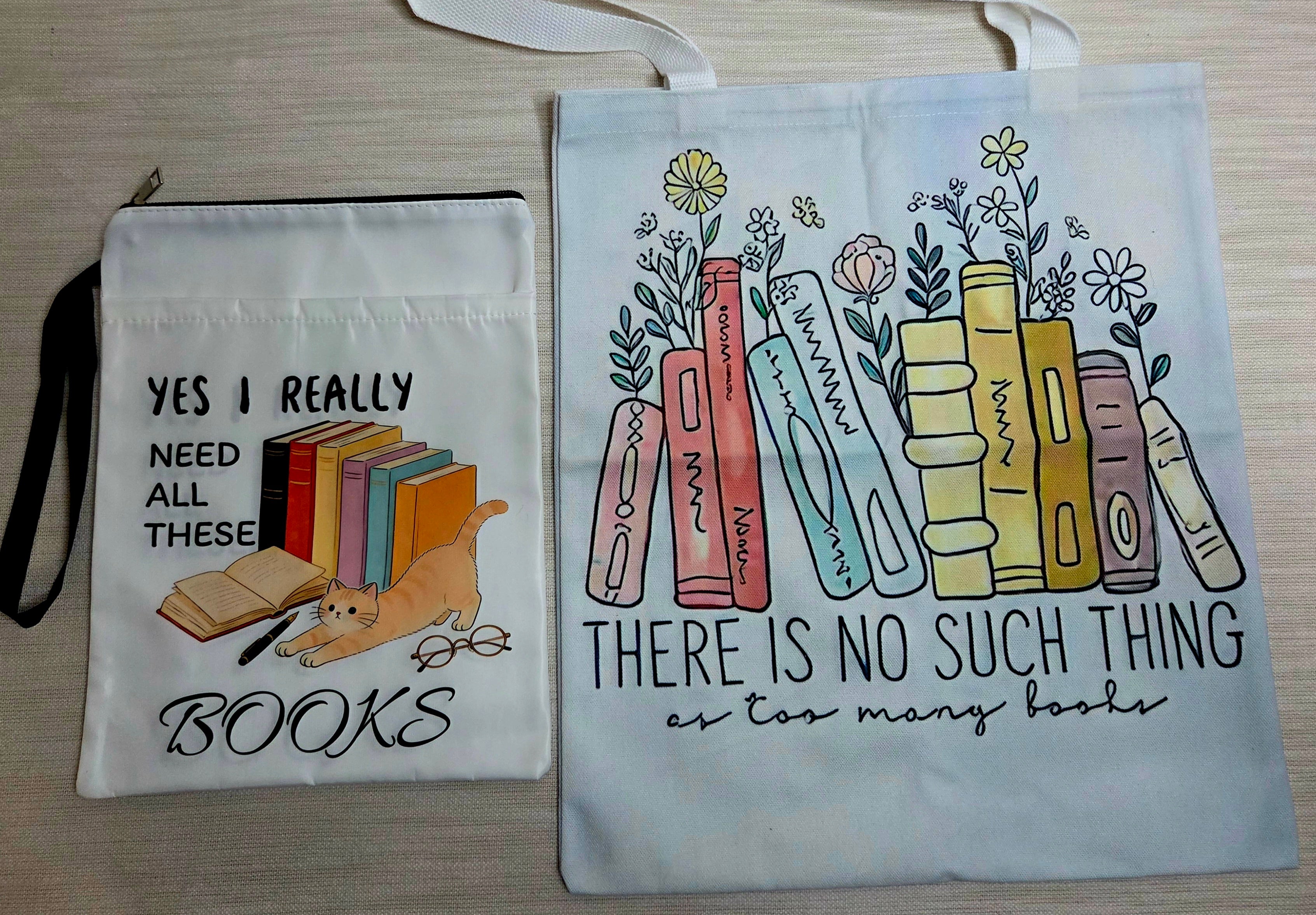 Book Lovers Tote Bag & Book Sleeve