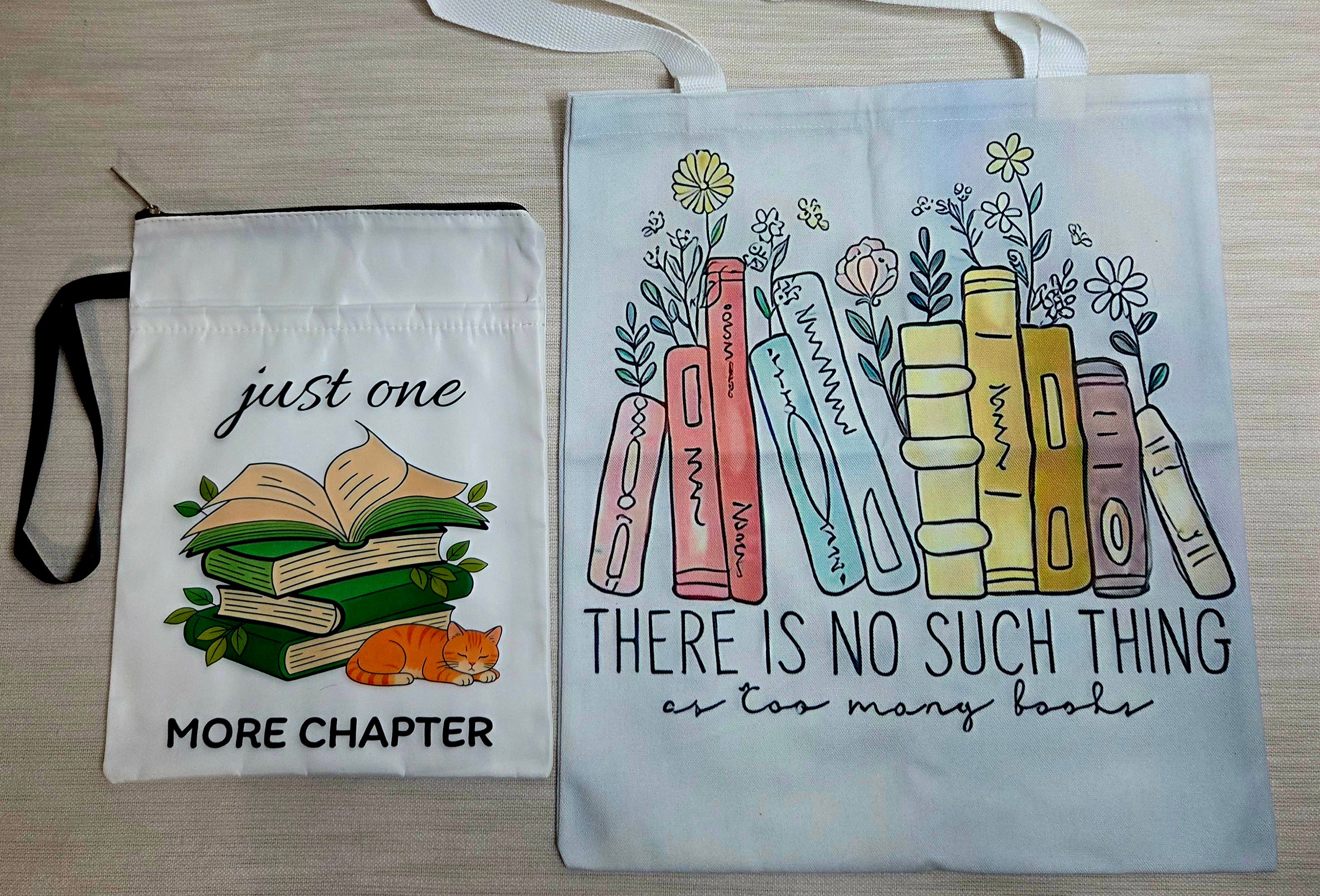 Book Lovers Tote Bag & Book Sleeve