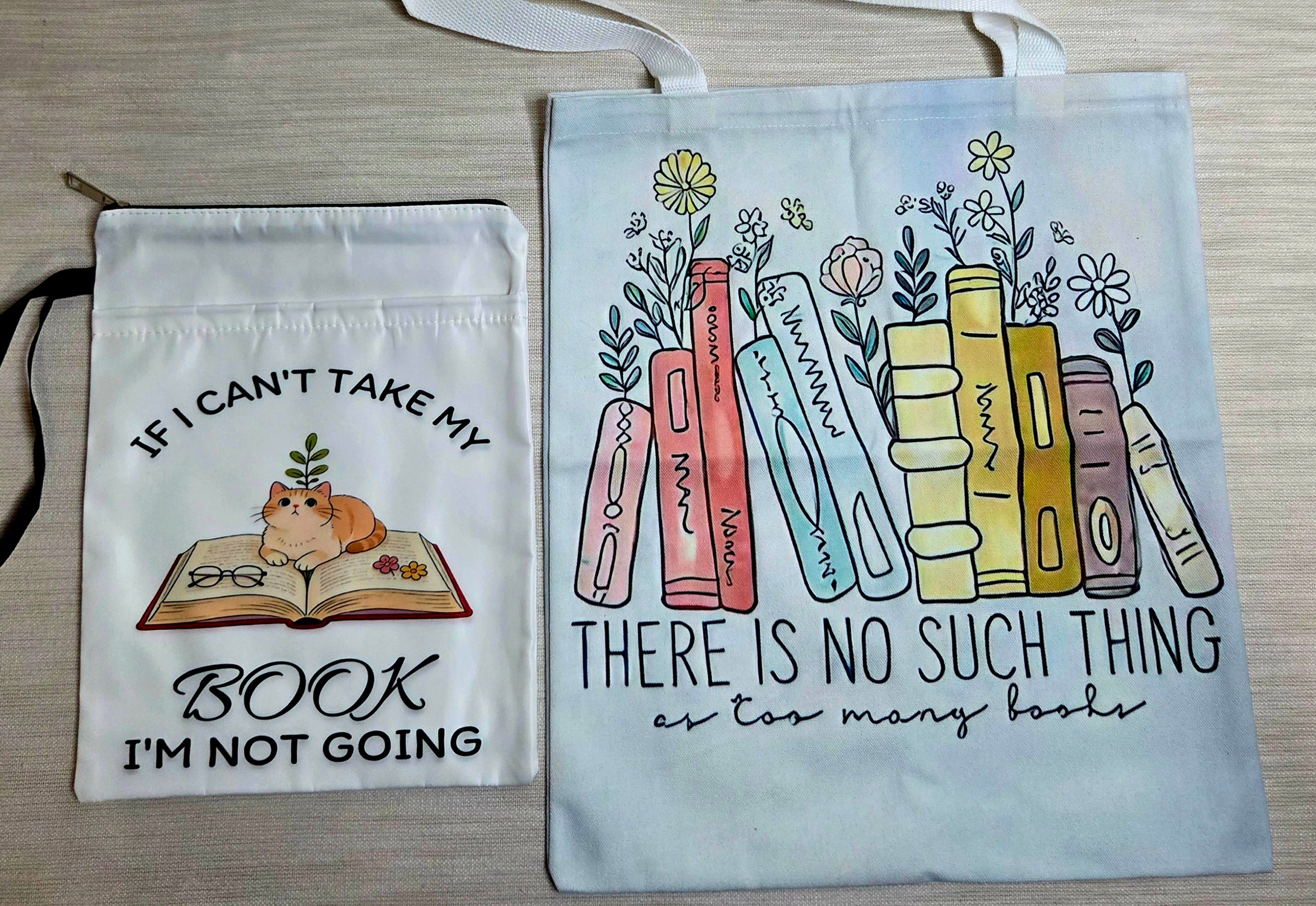 Book Lovers Tote Bag & Book Sleeve