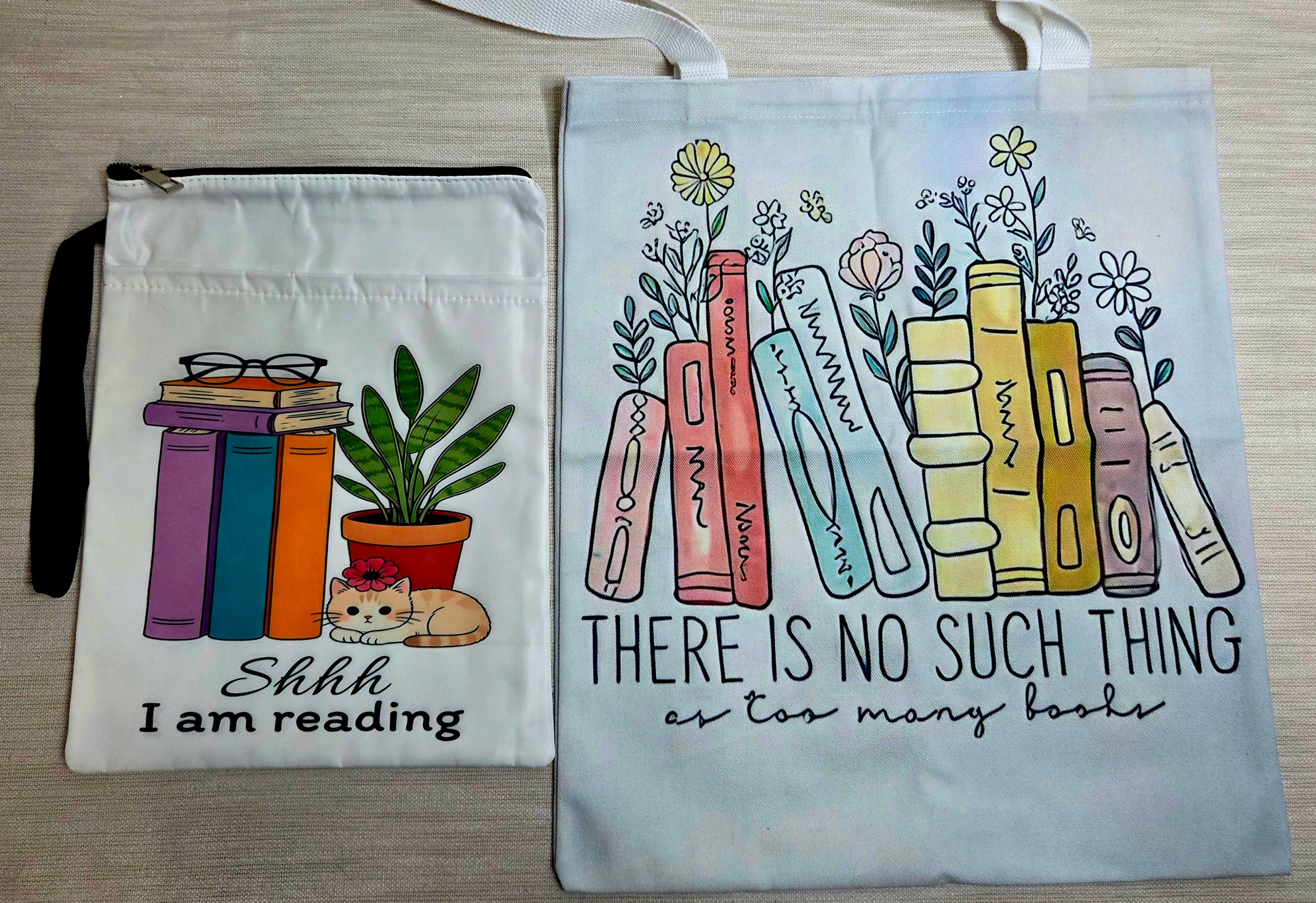 Book Lovers Tote Bag & Book Sleeve