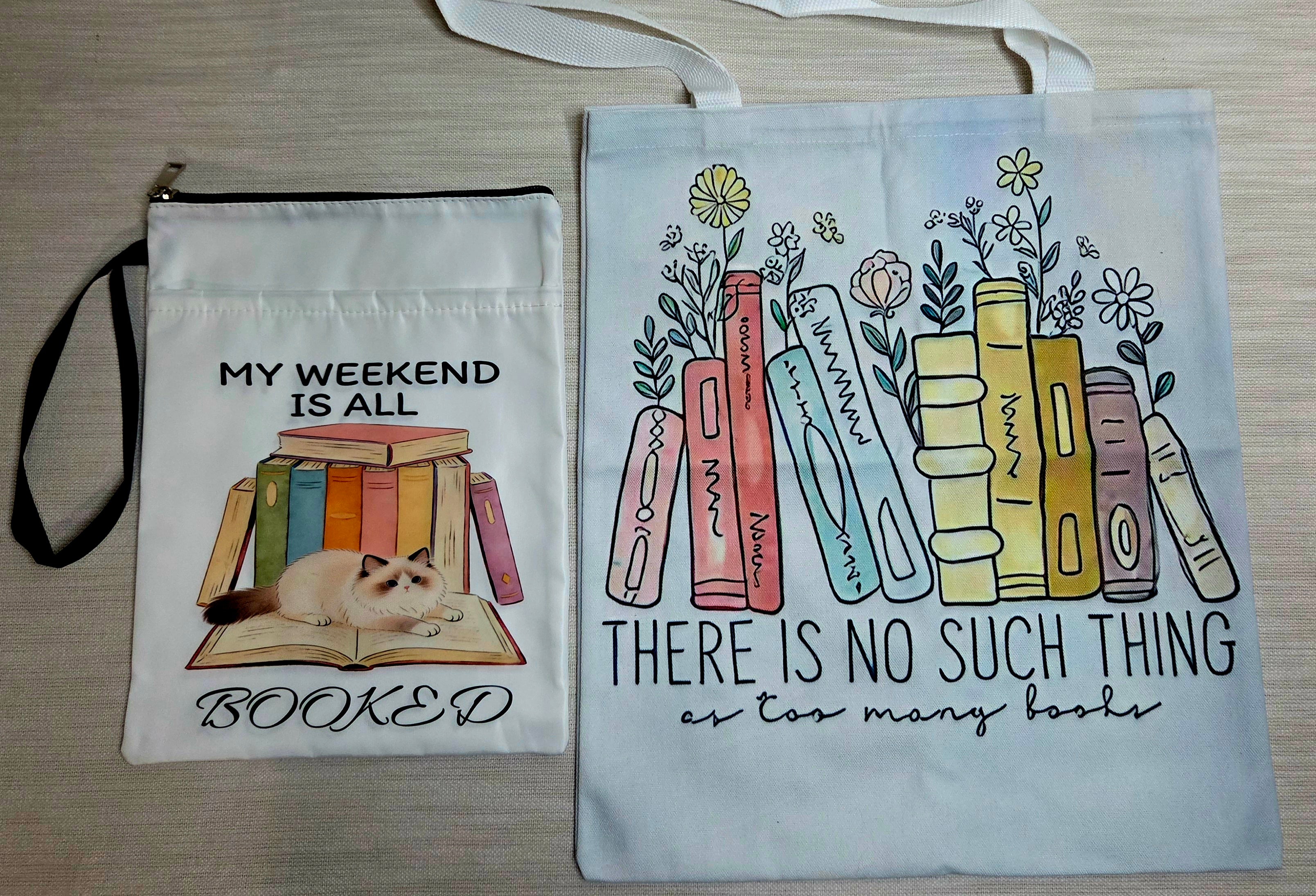 Book Lovers Tote Bag & Book Sleeve
